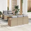 Image de Vidaxl Ensemble De CanapÃ©s De Jardin 6 PiÃ¨ces Avec Coussins Beige En Poly Rattan Acacia