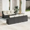 Image de Vidaxl CanapÃ©s De Jardin 8 PiÃ¨ces Avec Coussins Noir En Rattan Acacia