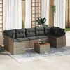 Image de Vidaxl Ensemble De CanapÃ©s De Jardin De 8 PiÃ¨ces Avec Coussins Gris Rattan Acacia
