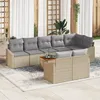 Image de Vidaxl Ensemble De CanapÃ©s De Jardin 9 PiÃ¨ces Avec Coussins Beige Rotin SynthÃ©tique Acacia