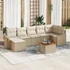 Image de Vidaxl Ensemble De CanapÃ©s De Jardin De 8 PiÃ¨ces Avec Coussins Beige Poly Rattan Acacia
