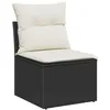 Image de Vidaxl Ensemble De CanapÃ©s De Jardin 8 PiÃ¨ces Avec Coussins Noir Poly Rattan Acacia