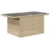 Image de Ensemble De CanapÃ© De Jardin 9 PiÃ¨ces Avec Coussins Beige Poly Rattan, CanapÃ© De Jardin 2 Places Avec Rangement Et Coussins Beige Poly Rattan