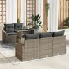 Image de Vidaxl Set De Salon De Jardin 6 PiÃ¨ces Avec Coussins Gris En Rotin Pe