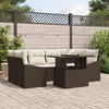 Image de Ensemble De CanapÃ© De Jardin Vidaxl 7 PiÃ¨ces Marron Rotin
