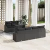 Image de Ensemble De CanapÃ©s De Jardin Vidaxl 8 PiÃ¨ces Charbon Rattan, Polyester