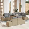 Image de Ensemble De CanapÃ©s De Jardin Vidaxl 9 PiÃ¨ces Gris Et Beige