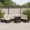 Image de Ensemble De CanapÃ© De Jardin Vidaxl 9 PiÃ¨ces Beige Et Marron