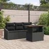 Image de Vidaxl Ensemble De CanapÃ© De Jardin 5 PiÃ¨ces Noir Rotin