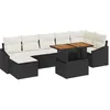 Image de Vidaxl Ensemble De CanapÃ© De Jardin 8 PiÃ¨ces Avec Coussins Noirs En Rattan Poly