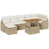 Image de Vidaxl Ensemble De CanapÃ© De Jardin 8 PiÃ¨ces Avec Coussins Beige Rattan Poly