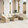 Image de Ensemble De CanapÃ© De Jardin Vidaxl 11 PiÃ¨ces Beige Osier
