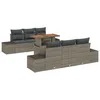 Image de Vidaxl Ensemble De CanapÃ© De Jardin De 7 PiÃ¨ces Avec Coussins Gris En Poly Rotin