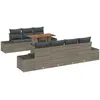 Image de vidaXL Ensemble de Sofa de Jardin de 8 PiÃ¨ces avec Coussins Gris Rattan Poly