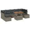 Image de Vidaxl CanapÃ©s De Jardin 8 PiÃ¨ces Avec Coussins Gris En Poly Rattan