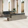 Image de Vidaxl Ensemble De CanapÃ©s De Jardin 7 PiÃ¨ces Avec Coussins Gris Poly Rotin