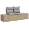 Image de Vidaxl Ensemble De CanapÃ© De Jardin 9 PiÃ¨ces Avec Coussins Beige Rattan Poly