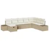 Image de Vidaxl Ensemble De CanapÃ© De Jardin 8 PiÃ¨ces Avec Coussins Beige Poly Rattan