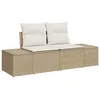 Image de Vidaxl Ensemble De CanapÃ© De Jardin 7 PiÃ¨ces Avec Coussins Beige Poly Rotin