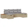 Image de Vidaxl Ensemble De CanapÃ©s De Jardin 6 PiÃ¨ces Avec Coussins Beige Rattan Poly