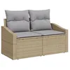 Image de Vidaxl Ensemble De CanapÃ© De Jardin 8 PiÃ¨ces Avec Coussins Rattan Poly Beige
