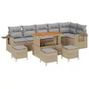 Image de Vidaxl Ensemble De CanapÃ© De Jardin 10 Pcs Beige 289 X 124 X 85 Cm
