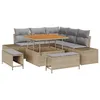 Image de Vidaxl Ensemble De CanapÃ© De Jardin 8 Pcs Beige Et Gris Clair