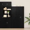 Image de vidaXL Haut de meuble en chÃªne noir 45x42.5x185 cm Bois d'ingÃ©nierie