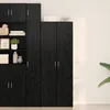 Image de vidaXL Haut de buffet ChÃªne Noir 70x42,5x185 cm Bois d'ingÃ©nierie