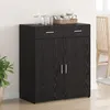 Image de vidaXL Cabinet de rangement ChÃªne noir 80x42,5x93,5 cm Bois d'ingÃ©nierie