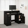 Image de Vidaxl Bureau ChÃªne Noir 120x55x91 Cm Bois D'ingÃ©nierie