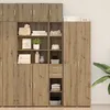 Image de Meuble De Rangement Slim Vidaxl ChÃªne Artisanal 30x42.5x225 Cm Bois D'ingÃ©nierie, Meuble Mural Vidaxl ChÃªne Artisanal 30x42.5x40 Cm Bois D'ingÃ©nierie, Highboard Vidaxl ChÃªne Artisanal 30x42.5x185 Cm Bois D'ingÃ©nierie