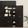 Image de Cabinet de rangement slim vidaXL ChÃªne noir 30x42.5x225 cm Bois reconstituÃ©, Cabinet mural vidaXL ChÃªne noir 30x42.5x40 cm Bois reconstituÃ©, Highboard vidaXL ChÃªne noir 30x42.5x185 cm Bois reconstituÃ©