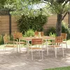 Image de Ensemble De Salle Ã Manger De Jardin 7 PiÃ¨ces En Bois Massif D'acacia Vidaxl