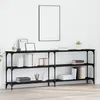 Image de vidaXL Table Console ChÃªne Noir 200x29x75 cm Bois d'ingÃ©nierie