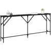 Image de vidaXL Table Console ChÃªne Noir 180x23x75 cm Bois IngÃ©nierie