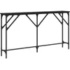 Image de vidaXL Table Console ChÃªne Noir 140x23x75 cm Bois d'IngÃ©nierie