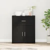 Image de vidaXL Buffet avec tiroir ChÃªne noir 60 x 31 x 70 cm Bois d'ingÃ©nierie