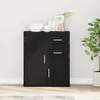 Image de vidaXL Buffet avec tiroir ChÃªne noir 60 x 31 x 70 cm Bois d'ingÃ©nierie