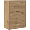 Image de Vidaxl Buffet ChÃªne Artisanal 60 X 31 X 84 Cm Panneau De Particules