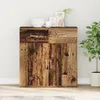 Image de Vidaxl Buffet Avec Tiroir Vieux Bois 79 X 38 X 80 Cm Bois D'ingÃ©nierie