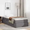 Image de vidaXL Lit avec rangement et matelas Gris 100 x 200 cm Simili cuir
