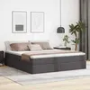 Image de vidaXL Lit avec rangement et matelas Gris 160 x 200 cm Simili cuir