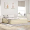 Image de vidaXL Lit avec rangement et matelas CrÃ¨me 180 x 200 cm Polyester
