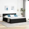Image de vidaXL Lit avec rangement et matelas avec matelas Noir 160 x 200 cm
