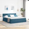 Image de vidaXL Lit de Rangement avec matelas Bleu foncÃ© 180 x 200 cm Velours