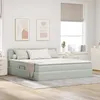 Image de vidaXL Lit avec des lumiÃ¨res Ã  LED Gris clair 180 x 200 cm Velours