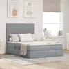 Image de vidaXL Lit de Rangement Gris clair 140 x 200 cm Cuir synthÃ©tique