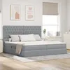 Image de vidaXL Lit de Rangement Gris clair 200 x 200 cm Cuir synthÃ©tique