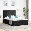 Image de vidaXL Lit avec des lumiÃ¨res Ã  LED Noir 140 x 190 cm tissu